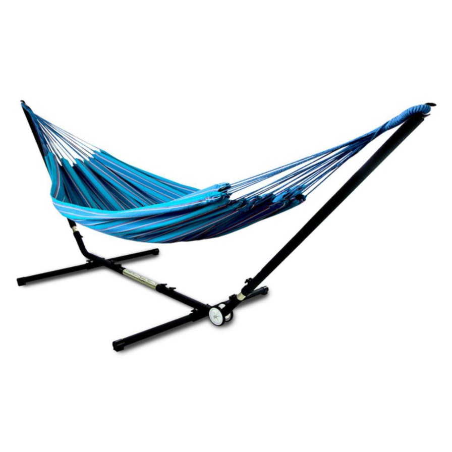 Hammocks * | Discount Fabric Hammaka Brazilian Two Person Hammock With Adjust To Fit Stand