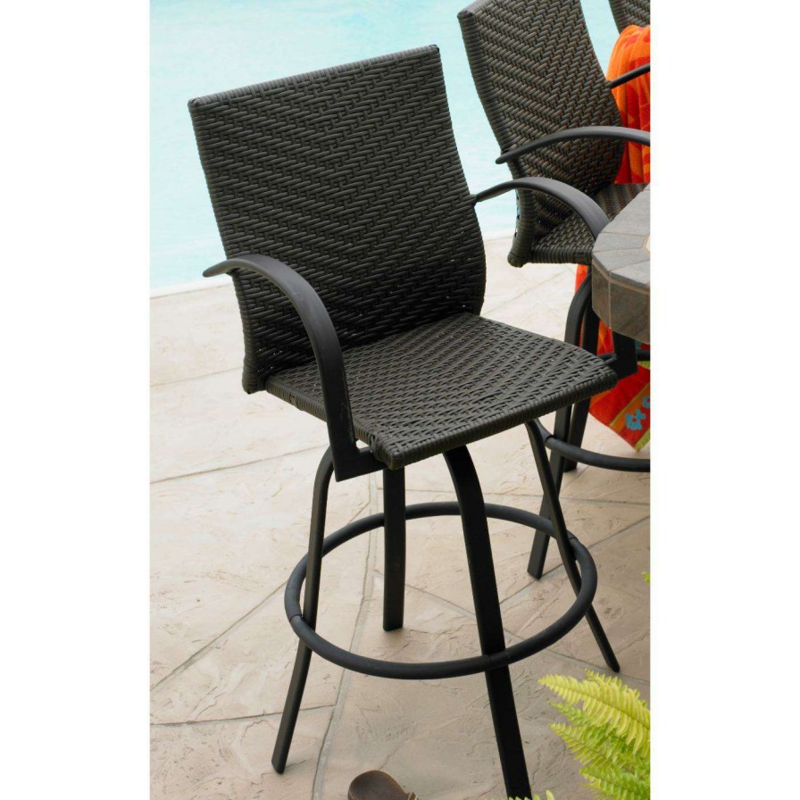 Outdoor Bar Stools * | Best Reviews Of Swivel Chairs Outdoor Greatroom Swivel Bar Stools Set Of 2