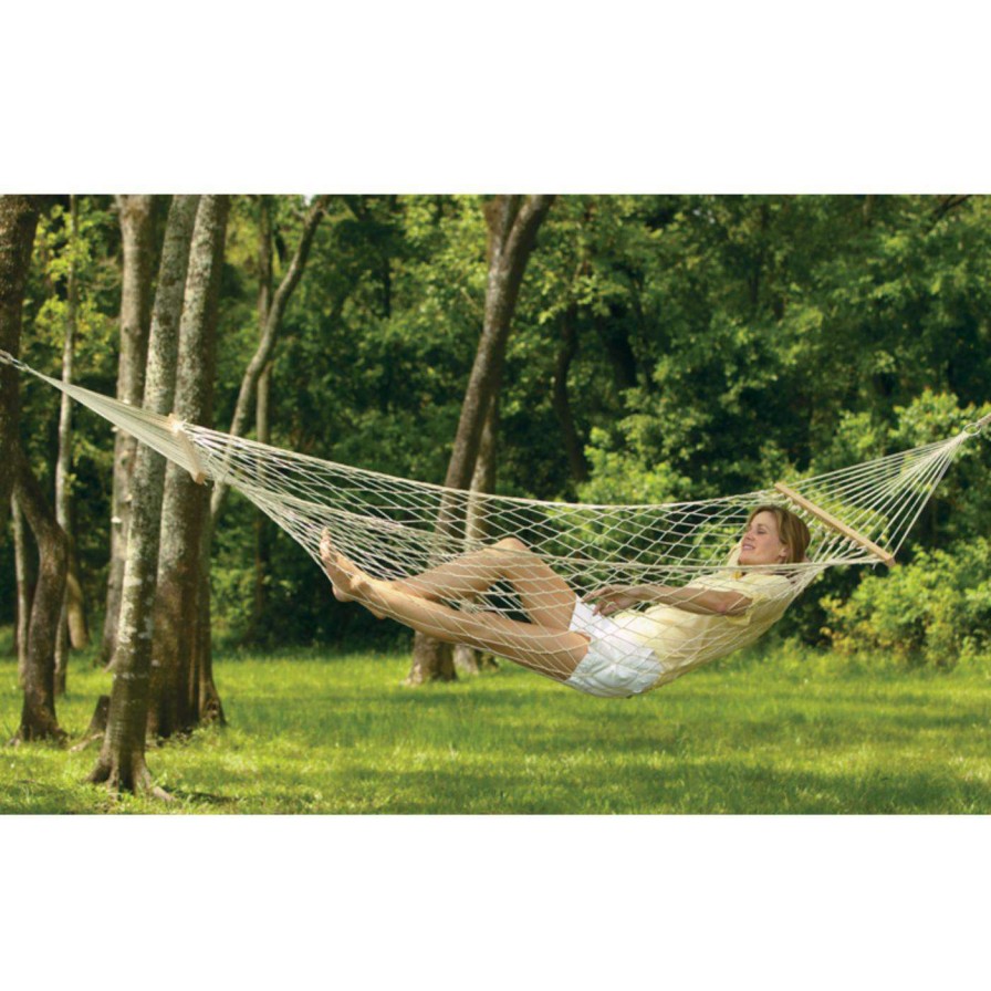 Hammocks * | Best Sale Texsport Padre Island Cotton Rope Single Hammock