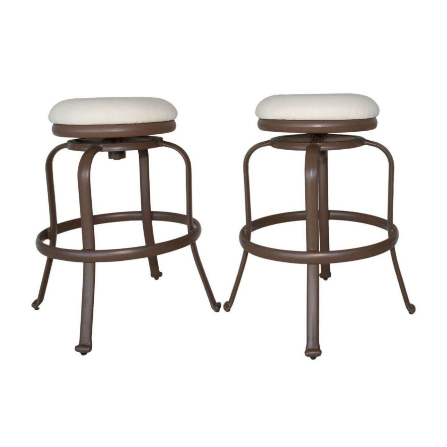 Outdoor Bar Stools * | Brand New Swivel Chairs Panama Jack Tiki Backless Swivel Patio Bar Stool Set Of 2