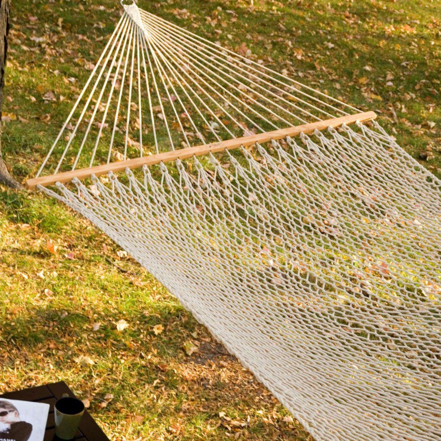 Hammocks * | Best Deal Twin Oaks Hammocks Twin Oaks Silkspun Xl Flax Rope Double Hammock