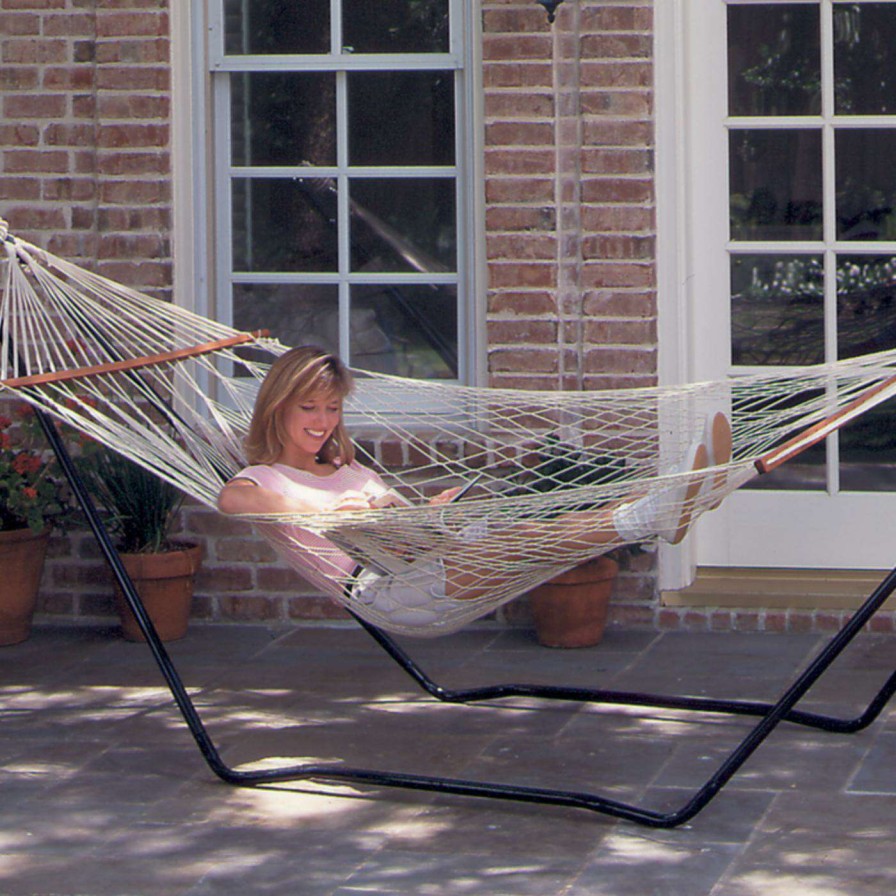 Hammocks * | New Texsport High Island Rope Hammock With Steel Stand