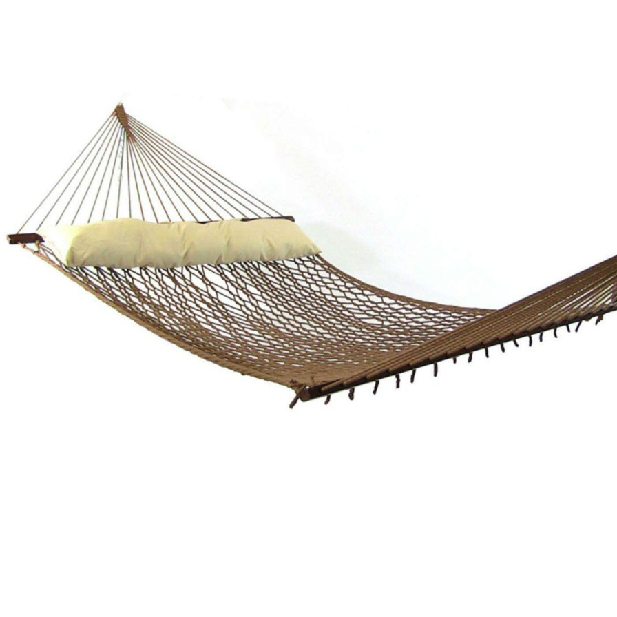 Hammocks * | New Sunnydaze Decor 2 Person Polyester Rope Hammock With Spreader Bars