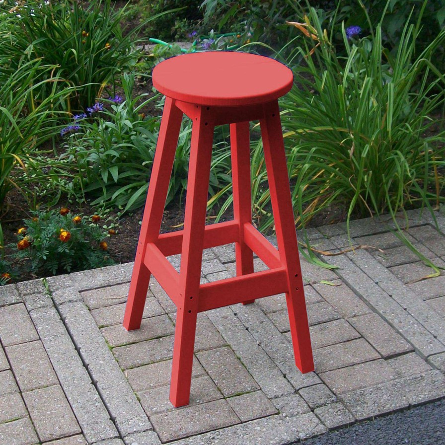 Outdoor Bar Stools * | Flash Sale A & L Furniture Side Chairs A & L Furniture Poly Backless Bar Stool