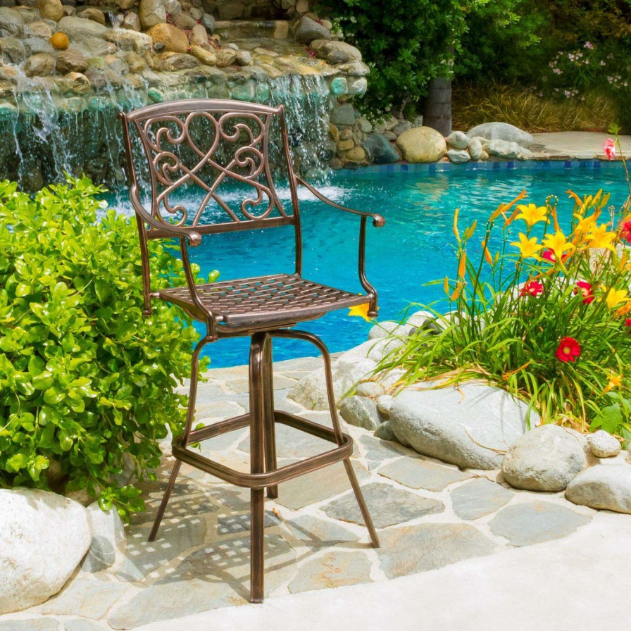 Outdoor Bar Stools * | Brand New Best Selling Home Swivel Chairs Bella Outdoor Bar Stool