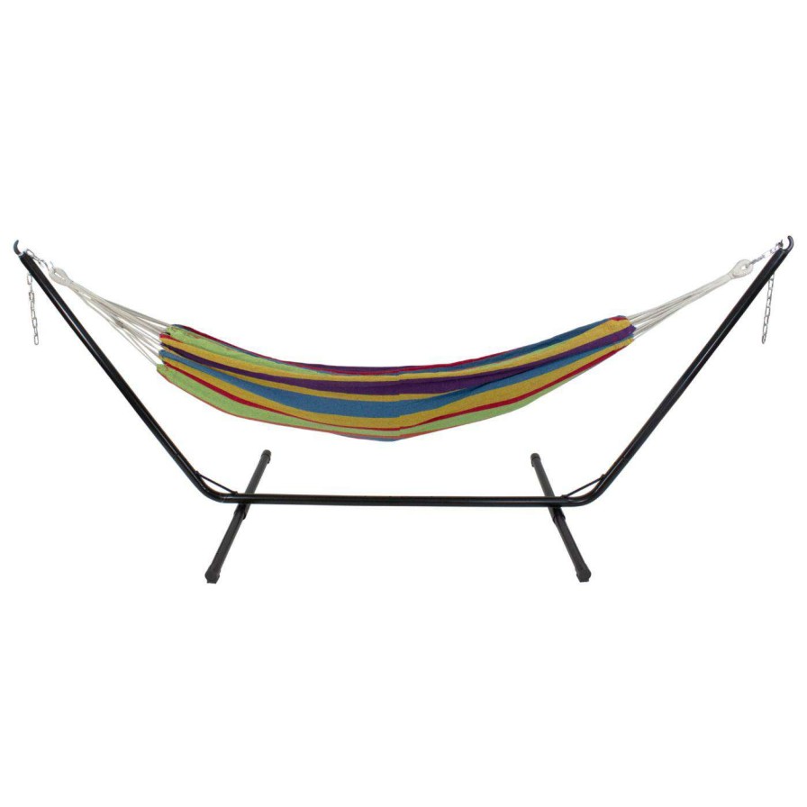 Hammocks * | Wholesale Fabric Northlight 72 In. Striped Woven Double Brazilian Hammock