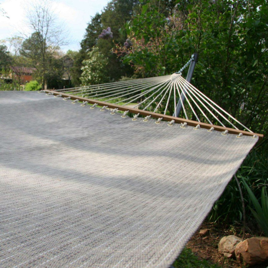 Hammocks * | Coupon Twin Oaks Hammocks Fabric Twin Oaks Dove Poolside Quick Dry Sunbrella Double Hammock