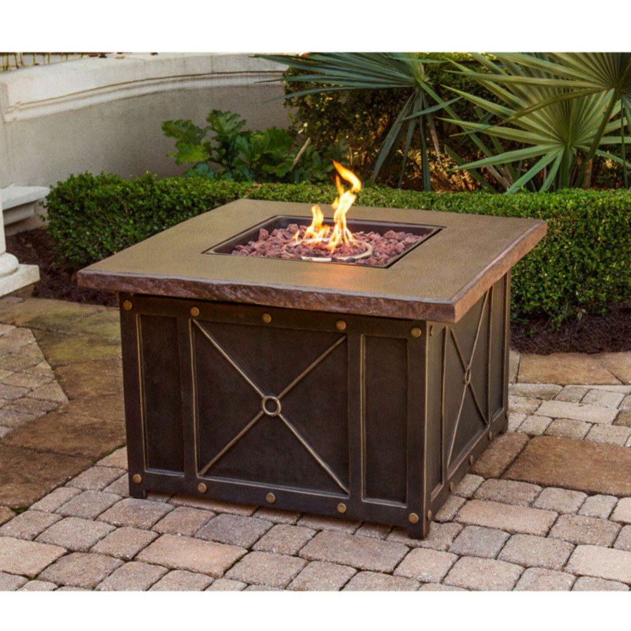 Fire Pit Patio Sets * | Deals Conversation Sets Hanover Monaco Aluminum 5 Piece Fire Pit Chat Set With Durastone Fire Pit