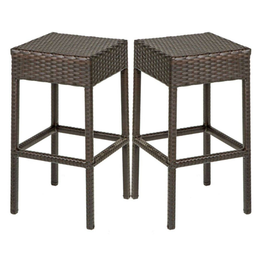 Outdoor Bar Stools * | Best Reviews Of Bar Height Chairs Tk Classics Napa Backless Bar Stool Set Of 2