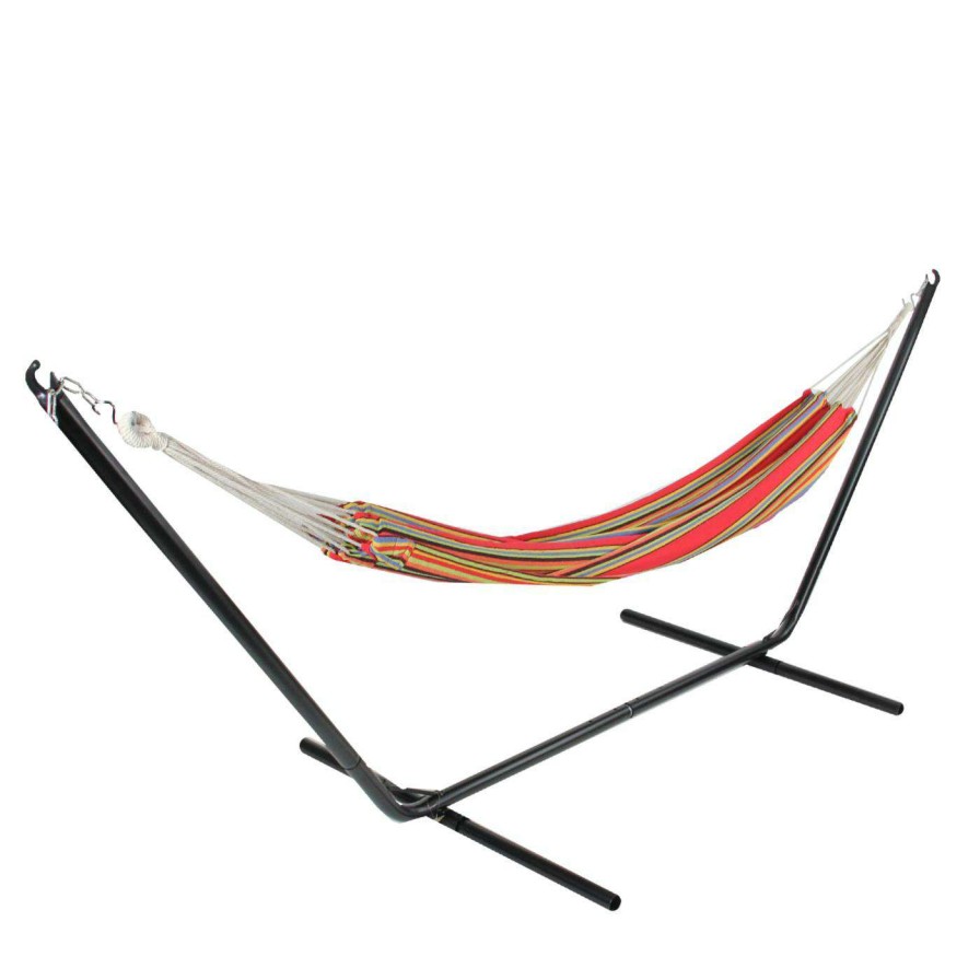 Hammocks * | Cheapest Fabric Northlight 77 In. .Striped Woven Single Brazilian Hammock