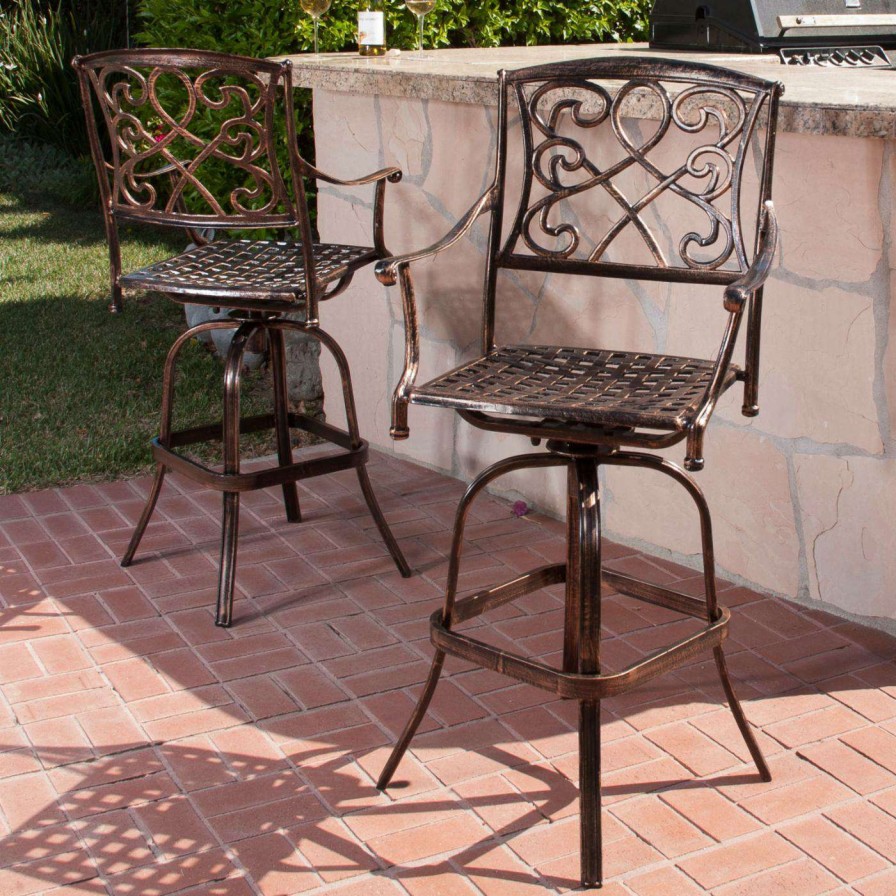 Outdoor Bar Stools * | Hot Sale Best Selling Home Bar Height Chairs Santa Maria Bar Stools 2 Pack