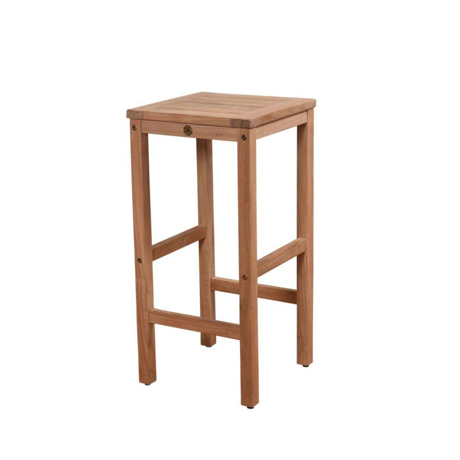 Outdoor Bar Stools * | Wholesale Bar Height Chairs Amazonia Harrison Teak Patio Bar Stool