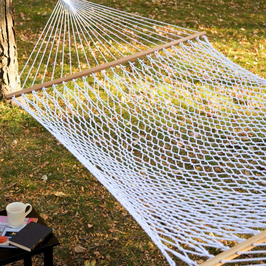 Hammocks * | Outlet Twin Oaks Hammocks Twin Oaks Green Living Envirope Xl Rope Double Hammock