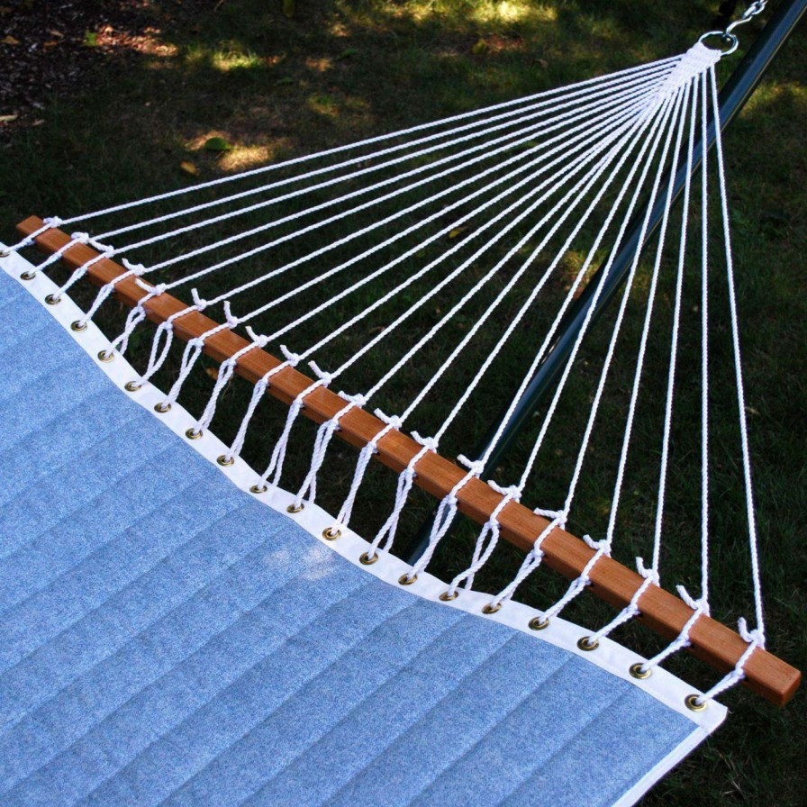 Hammocks * | Best Sale Algoma Norway Blue Stripe Reversible Quilted Hammock