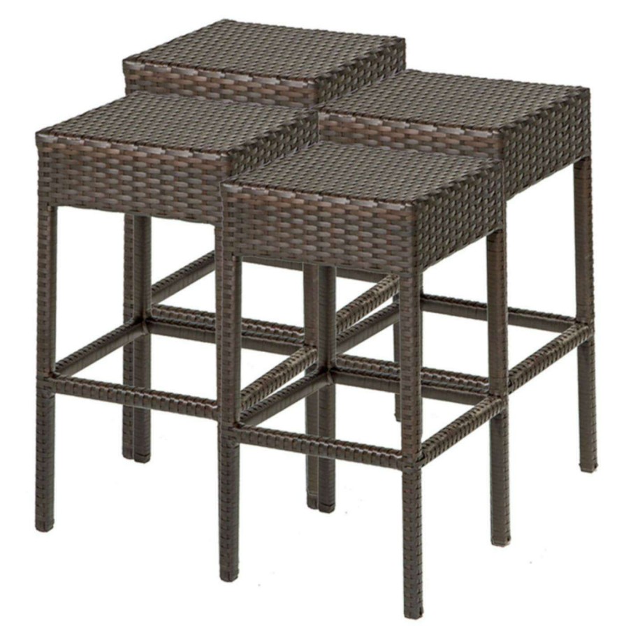 Outdoor Bar Stools * | Budget Bar Height Chairs Tk Classics Napa Backless Bar Stool Set Of 4