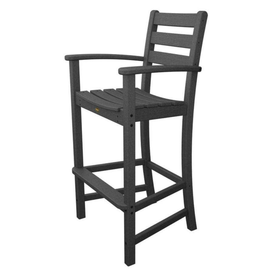 Outdoor Bar Stools * | Buy Bar Height Chairs Trex Outdoor Furniture Recycled Plastic Monterey Bay Bar Height Arm Chair