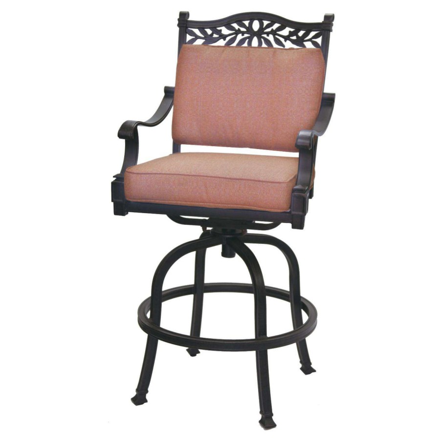 Outdoor Bar Stools * | Cheapest Swivel Chairs Darlee Charleston Swivel Patio Patio Bar Stool Set Of 2