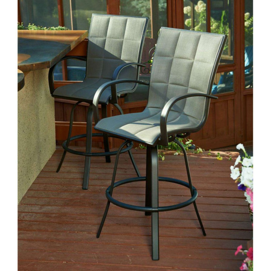 Outdoor Bar Stools * | Cheapest Swivel Chairs Outdoor Greatroom Empire Barstools Set Of 2