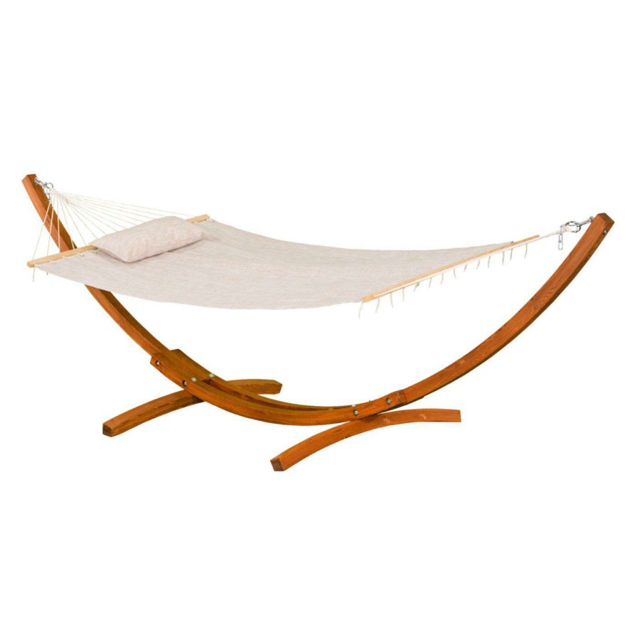 Hammocks * | Cheapest Fabric Leisure Season Double Hammock With Stand