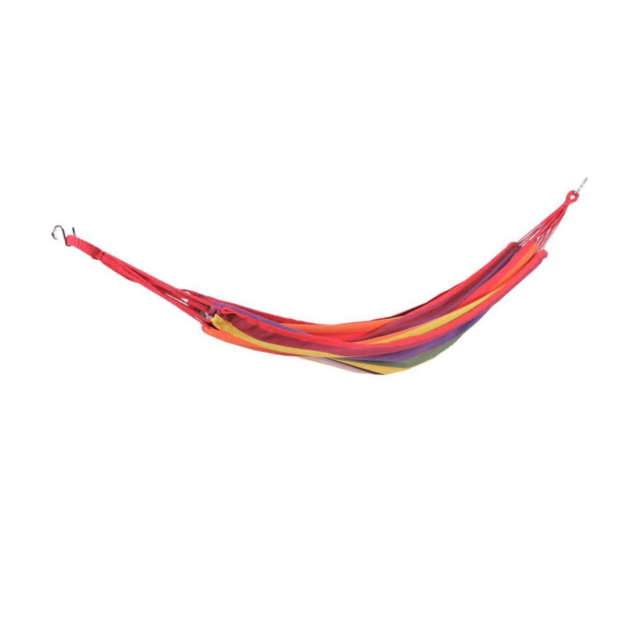 Hammocks * | Top 10 Fabric Northlight 76 In. Striped Woven Cotton Single Brazilian Hammock