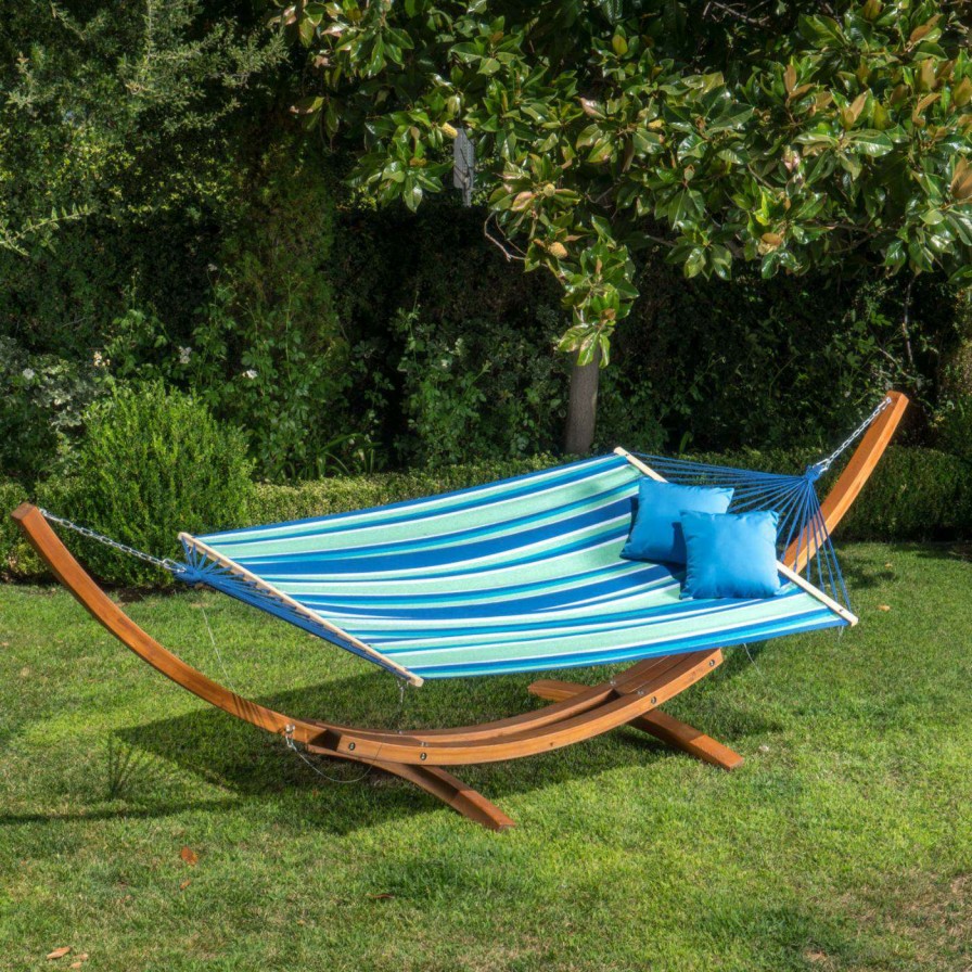 Hammocks * | Best Reviews Of Best Selling Home Richardson 6.75 Ft. Cotton/Polyester Fabric Hammock Cream