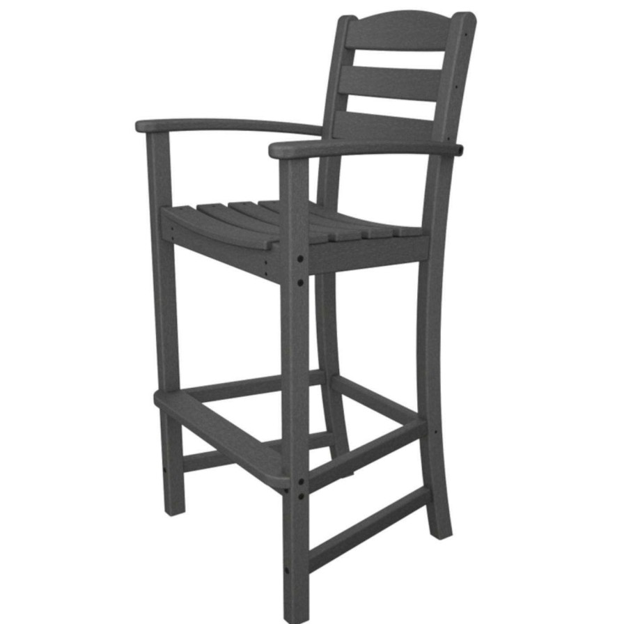 Outdoor Bar Stools * | Wholesale Bar Height Chairs Polywood La Casa Cafe Recycled Plastic Bar Height Arm Chair