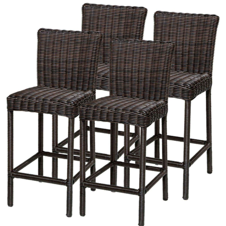 Outdoor Bar Stools * | Budget Side Chairs Tk Classics Venice Bar Stool Set Of 4