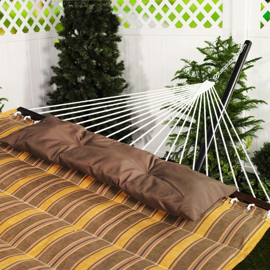 Hammocks * | Budget Rope Bliss Hammocks Double Layer Hammock With Pillow